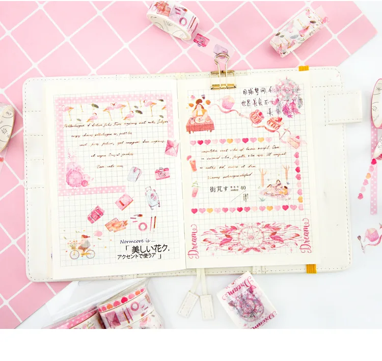 8 шт. милые украшения прозрачные Васи клейкие Ленты Kawaii скрапбукинга DIY Планетарная маскирующая лента школьные канцелярские принадлежности учебная поддержка пули журнал
