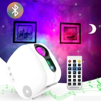 laser galaxy starry sky projector rotating water waving night light led colorful nebula cloud lamp atmospher bedroom beside lamp