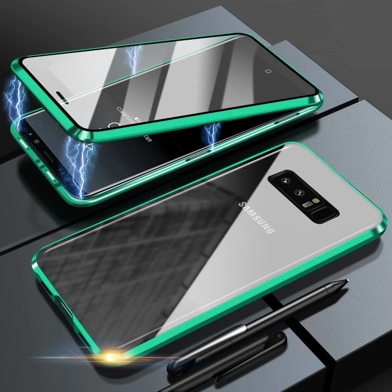 

Magnetic Adsorption Glass Phone Case For Samsung Galaxy A90 5G A10S A20S A30S A40S A50S A10 A20 A30 A40 A50 A60 A70 A80 Cover