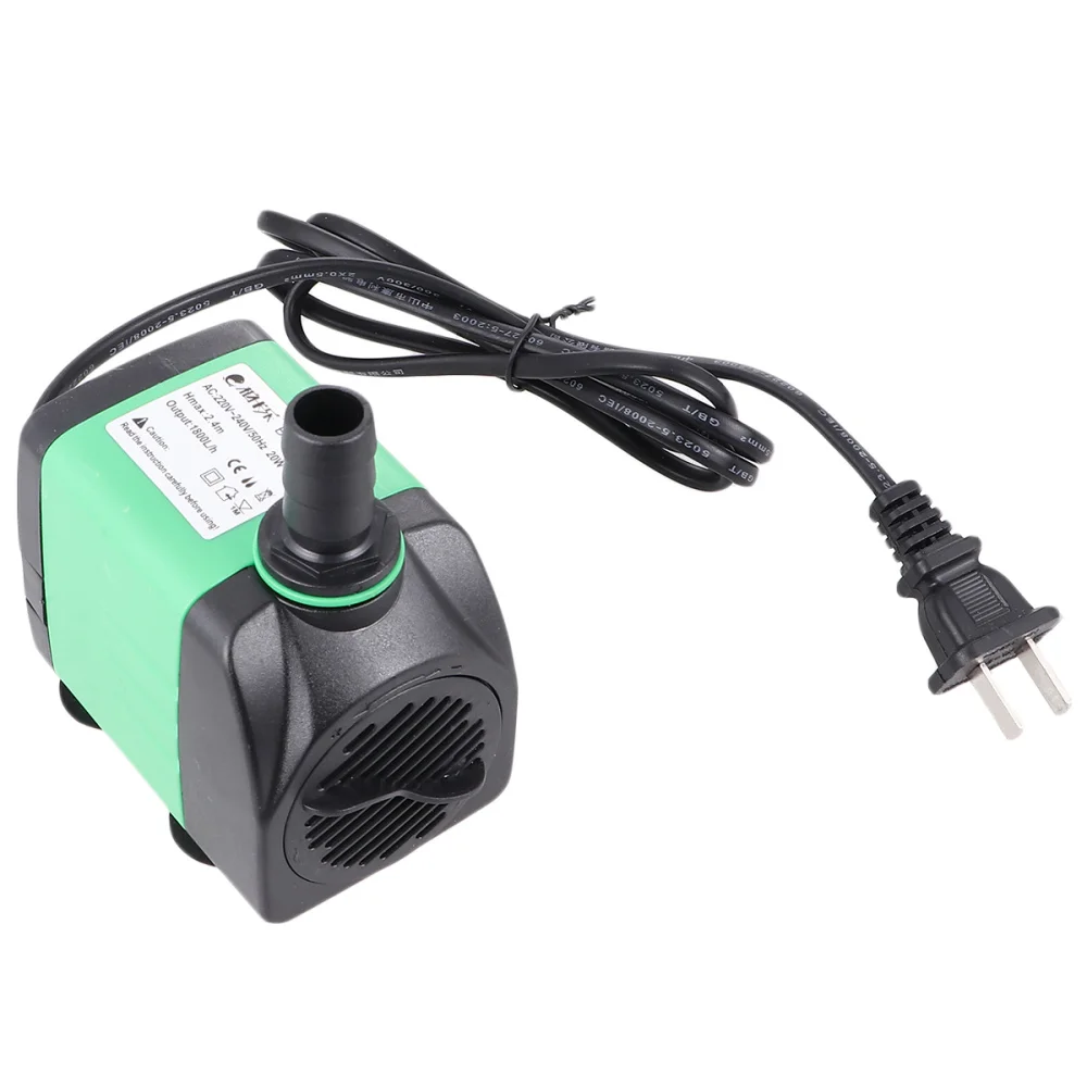 

20W Electric Submersible Pump Aquarium Tank Waterfall Fountain Pump Garden Pump Fish Pond (Green)