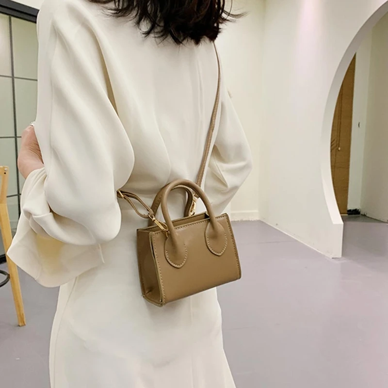 Миниатюрная сумка-клатч для женщин Сумочка через плечо из искусственной кожи