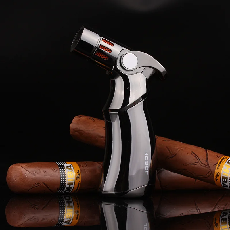 Новый Jobon мощный тройной фонарь Зажигалка Jet Turbo барбекю бутан газовой зажигалки