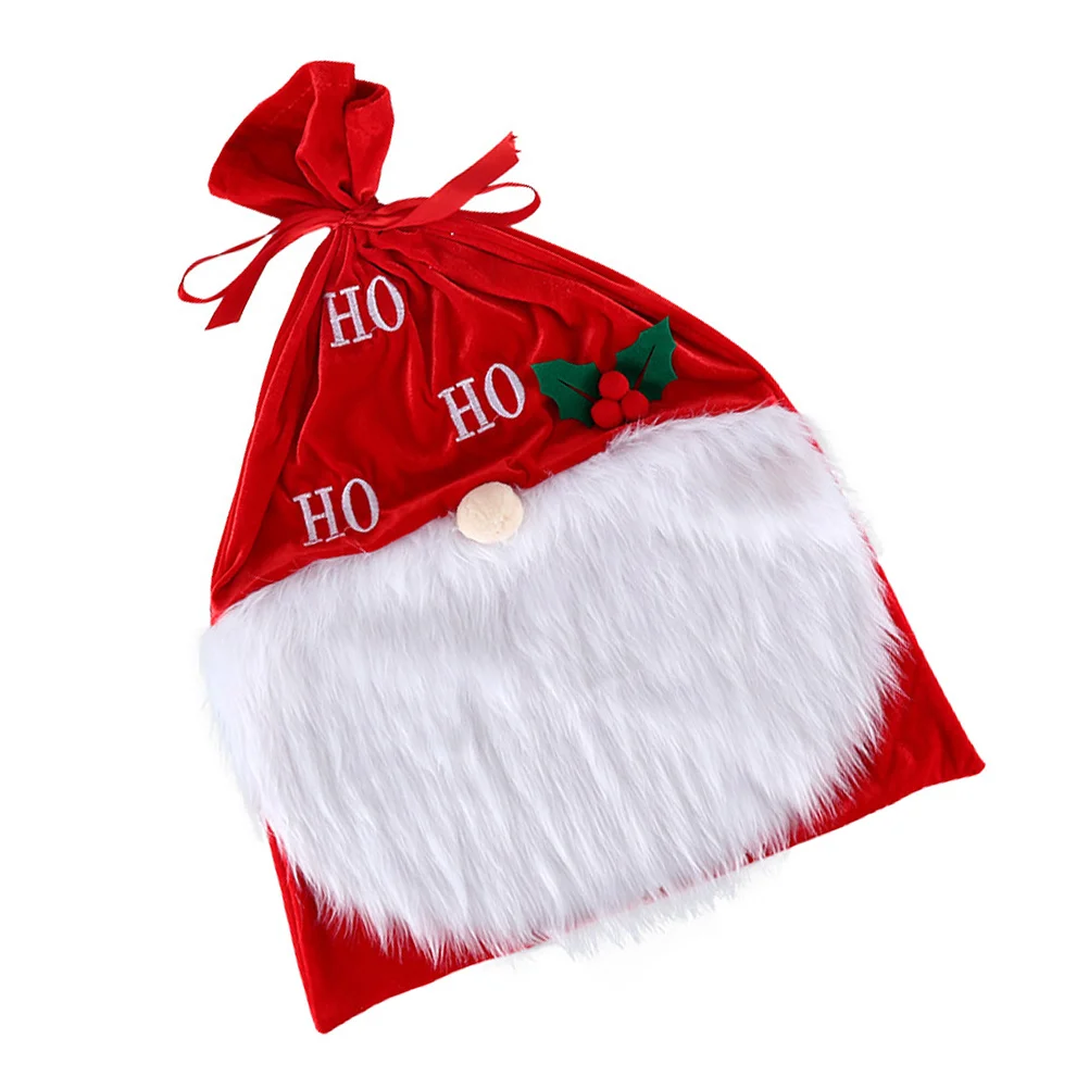 

1pc Christmas Gift Bag Present Bag Lightweight Festival Gift Pouch (Red)