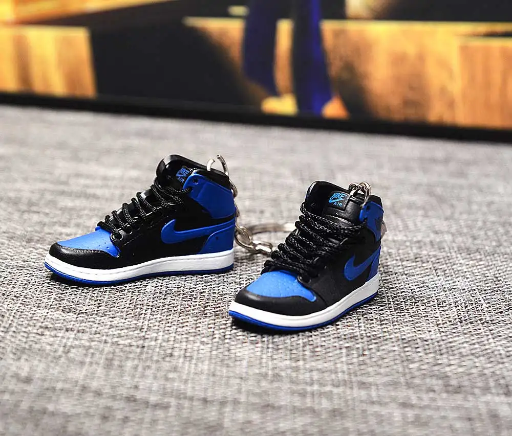 a pair w metal ring Дропшиппинг тапки обуви брелок 1 3D мини-кроссовки "OW CHICAGO" Спортивная обувь тапки брелки - Цвет: a pair w metal ring