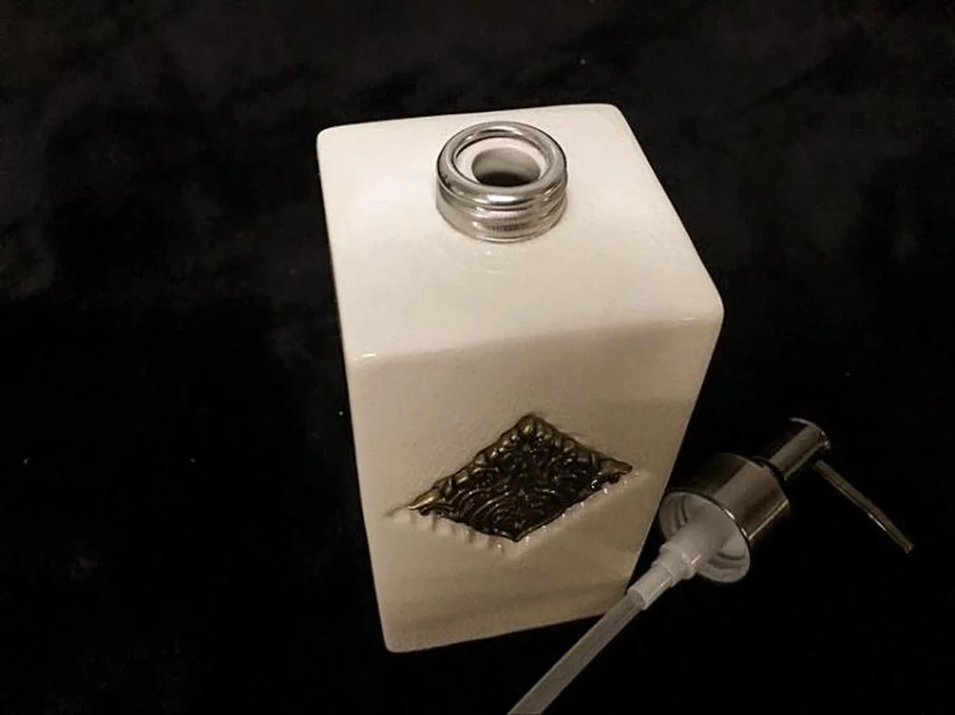 Керамический дозатор мыла для рук NarwalDate диспенсер с бронзовой проволокой