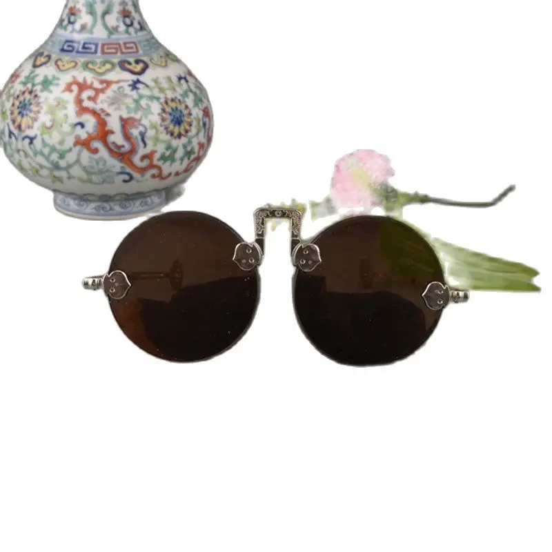 Антикварные солнцезащитные очки хрустальные чайные Warlord от Китайской Республики
