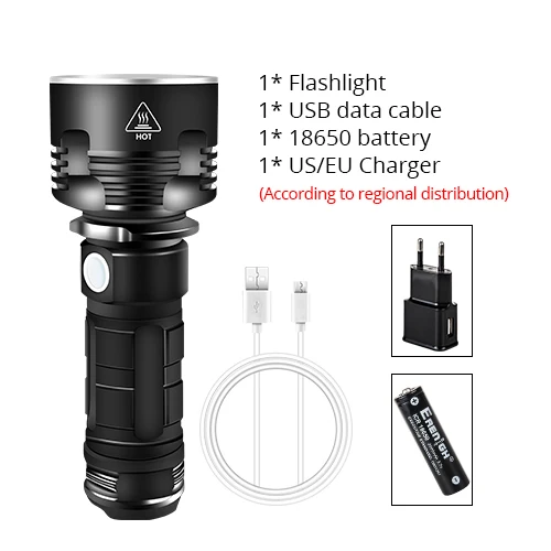Package D EeeToo Ультра мощный светодиодный фонарь L2 P70.2 тактический фонарь USB Перезаряжаемый Linterna водонепроницаемый ночной фонарь - Испускаемый цвет: Package D
