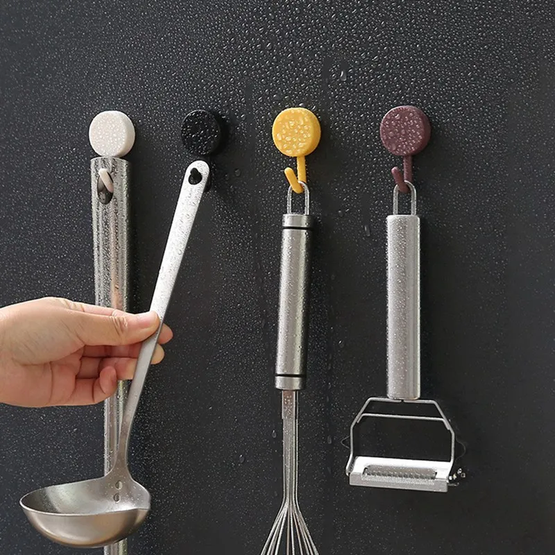 Небольшие Настенные крючки 10 шт. бесшовные самоклеящиеся липкие для кухни и