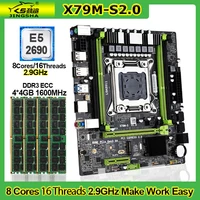 lga 2011 x79 gaming motherboard kit with xeon e5 2690 cpu 8 cores 16 threads 16gb ddr3 ecc ram dual channels nvme m 2 ssd combo
