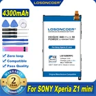 100% Оригинальный LOSONCOER 4300mAh LIS1529ERPC Мобильный телефон Аккумулятор для Sony Xperia Z1 mini Battery Z1mini D5503 Z1 Compact M51w