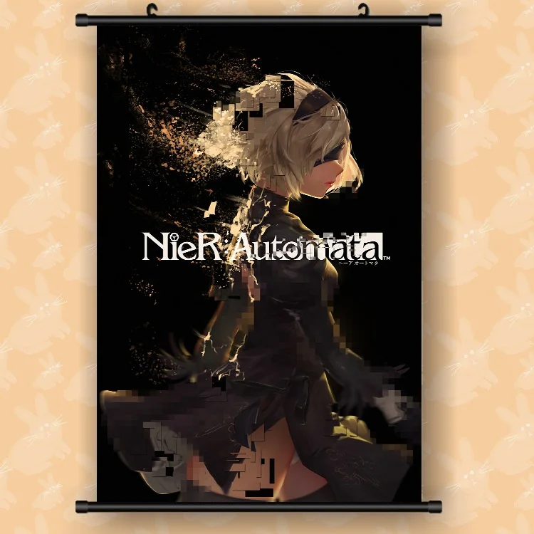 

NieR Automata YoRHa No.2 Type B 2B Fabric Wall Scroll Poster Manga Anime Figure Painting Home Decor Gifts Cosplay Collection