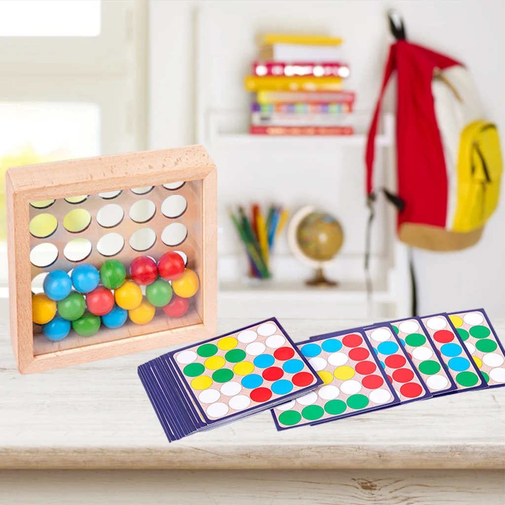 Juguetes sensoriales interactivos para ni&ntilde;os, juguetes sensoriales multicolores para clasificar el Color a juego para la mano y los ojos-4