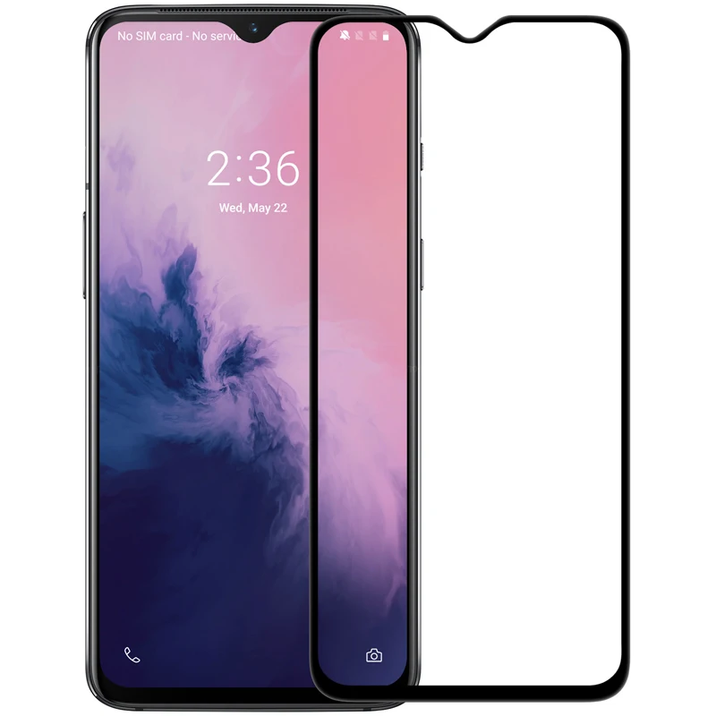 Black Nillkin стекло для Oneplus 7T 7 6T защита экрана XD полное покрытие безопасности 3D закаленное стекло Защита для One Plus 7T 7 6T - Цвет: Black