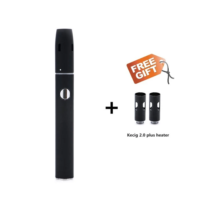 Kamry Kecig 2,0 plus, не горит, улучшенная версия, аккумулятор 650 мАч, электронная сигарета для нагрева табака, картридж - Цвет: black 2