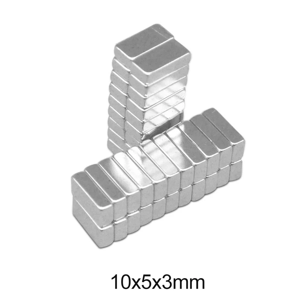 20 ~ 500 шт. 10x5x3 мм магниты для кубовидных блоков 10 X 5 мм|Магнитные материалы| |