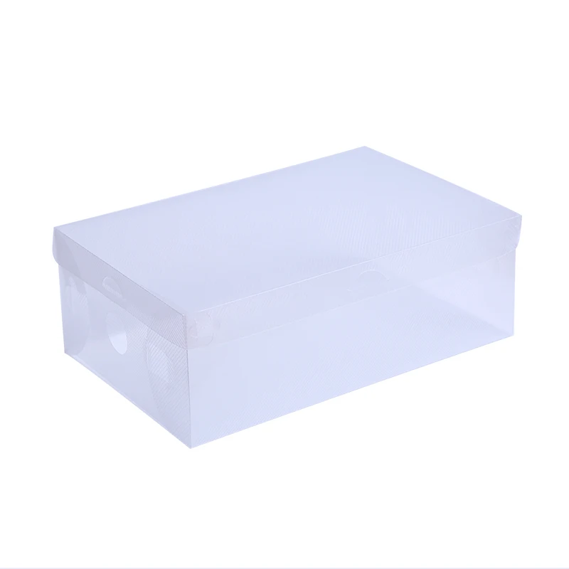 Прозрачный пластиковый ящик для обуви пылезащитный влагостойкий Простой