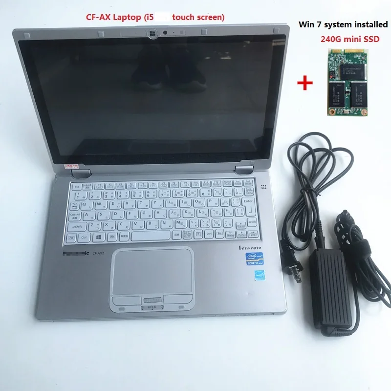with 240G Win7 Сенсорный экран для ноутбука CF-AX2 планшета i5 4G вращающийся на 360 градусов с двумя аккумуляторами - Цвет: with 240G Win7