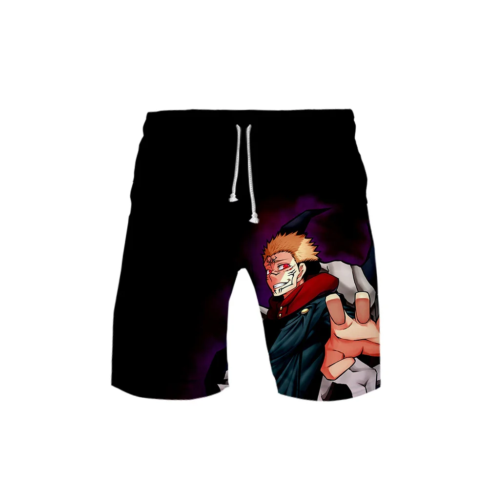 2021 Jujutsu Kaisen Funny 3D Print Shorts Factory Direct Japanese anime harajuku Men's Beach Shorts Pants Fitness Quick-drying
