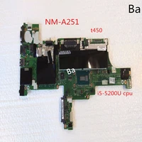 for lenovo thinkpad t450 laptop motherboard i5 5200u cpu integrated graphics card nm a251 motherboard comprehensive test