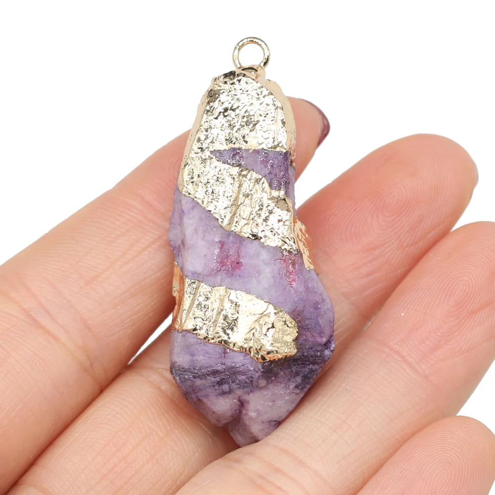 

Natural Stone Pendants Long Strip Shape Charms Pendant for Jewelry Making DIY Necklace Size 20x35mm