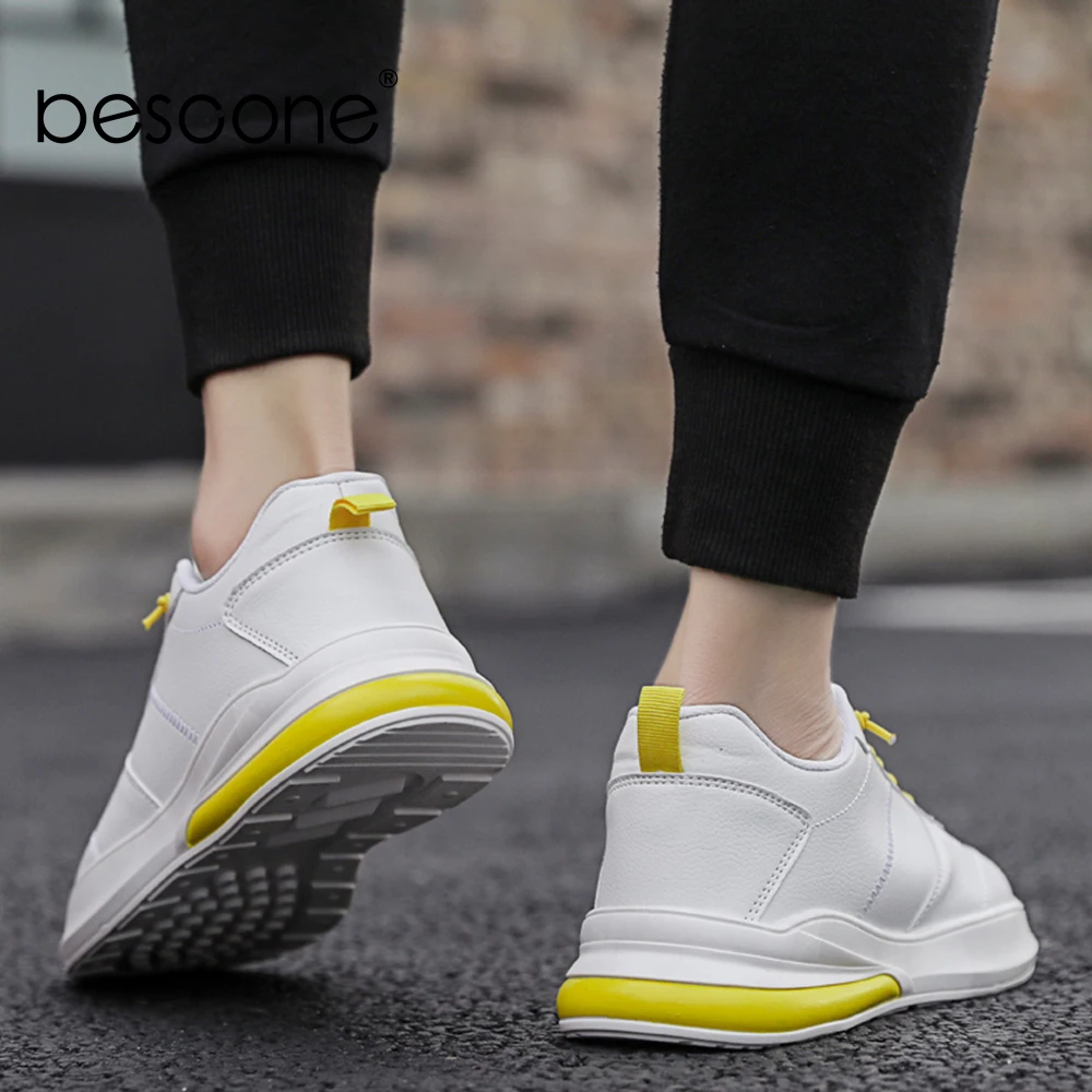 BESCONE мужские кроссовки для спорта на открытом воздухе легкая дышащая простая