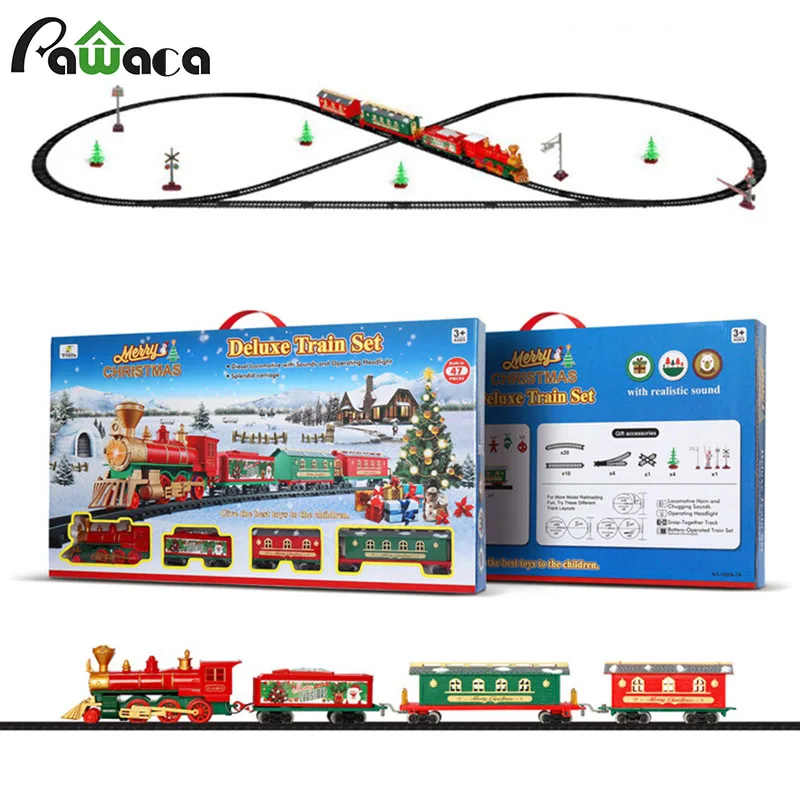 Набор железнодорожных дорожек UMW Deluxe с подсветкой и звуками Рождественская серия