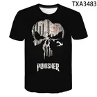 2021 летняя футболка с 3D принтом Карателя для мужчин женщин детей Повседневная модная уличная одежда для мальчиков девочек Детская футболка с принтом крутые Топы Tee1106XL