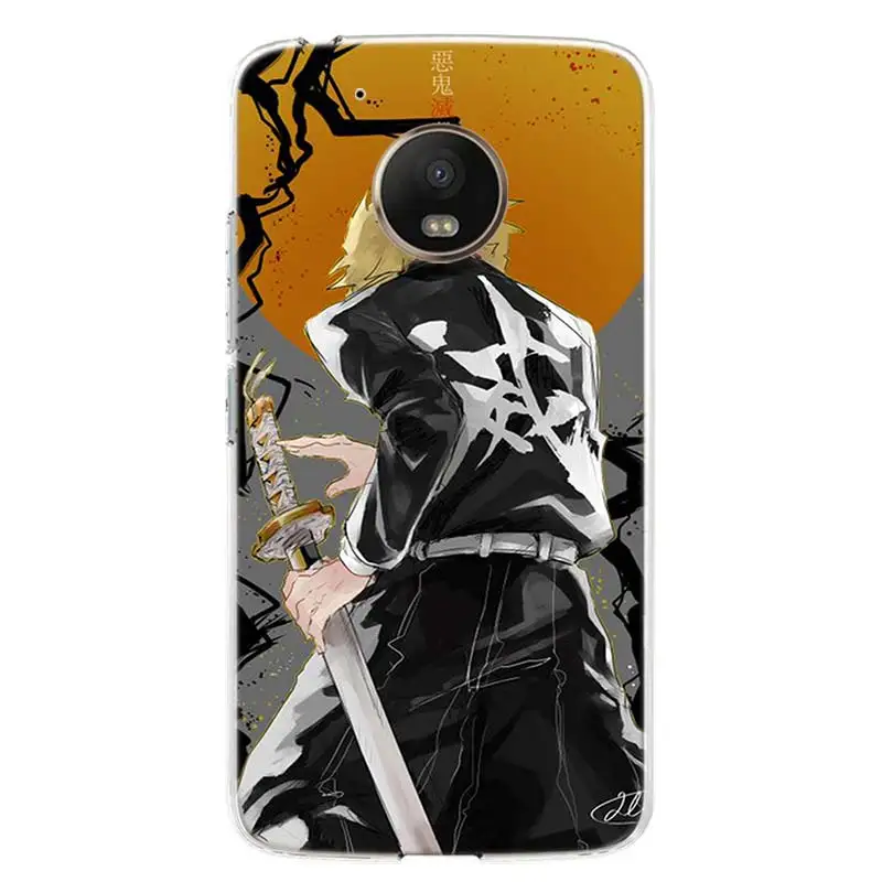 anime demon slayer kimetsu no yaiba phone case for motorola moto g9 g8 g7 g6 g5 g30 e6 e5 power plus play one action macro shell free global shipping