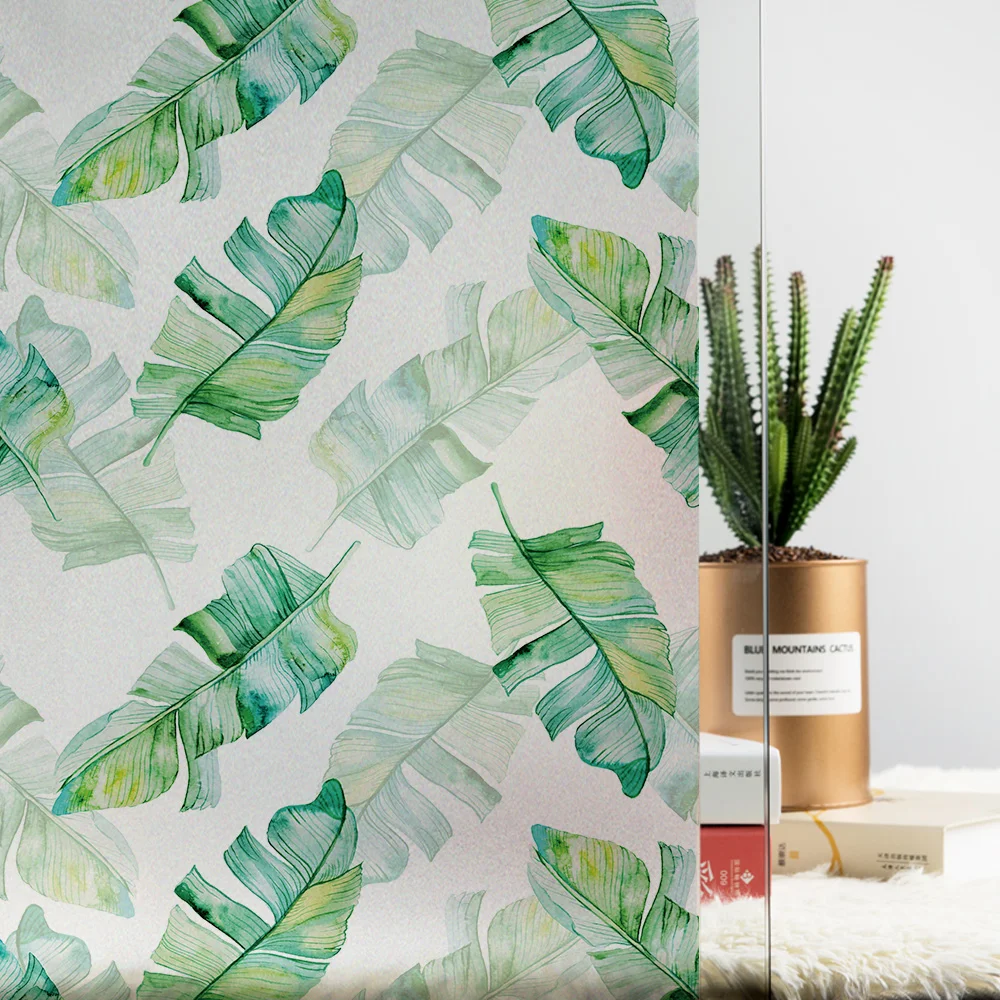 DICOR 2 м/компл. декоративная оконная Пленка Конфиденциальности свежие листья