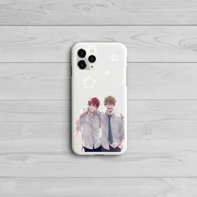 

Given Yaoi Anime Phone Case Candy Color White for iPhone 11 pro XS MAX 8 7 6 6S Plus X 5S SE 2020 XR