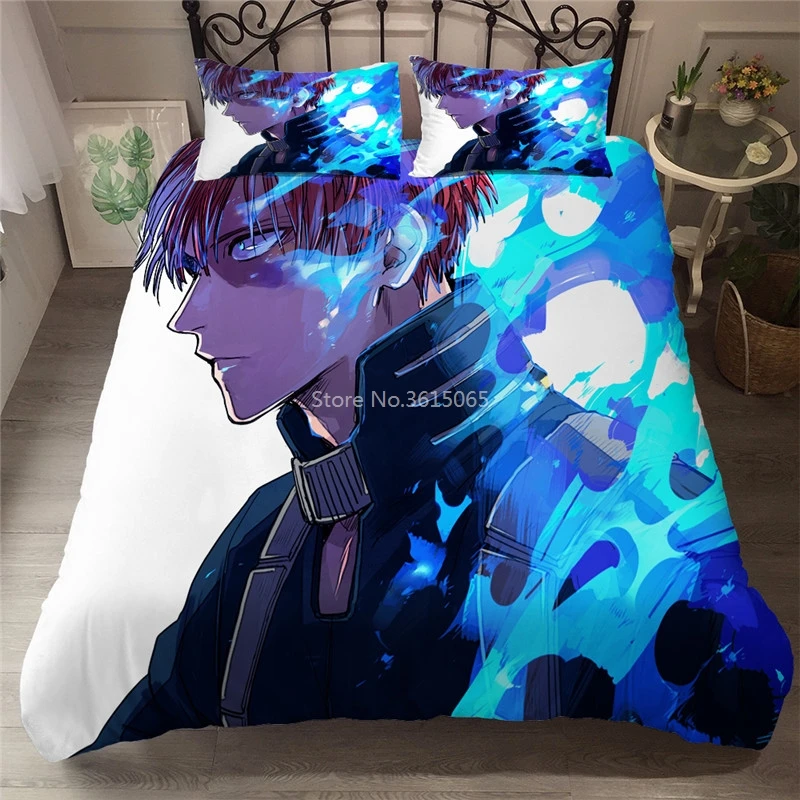 Мой Герой 3d Постельное белье Todoroki шото с символическим узорным постельное для