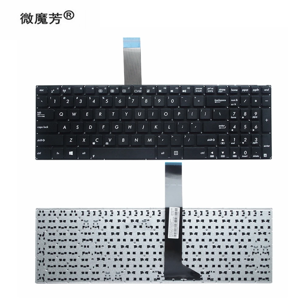 Фото Новая английская клавиатура для ASUS X550, X550C, X550CA, X550CC, X550CL, X550D, X550DP, клавиатура для ноутбука с американской раскладкой, черная, без рамки №1