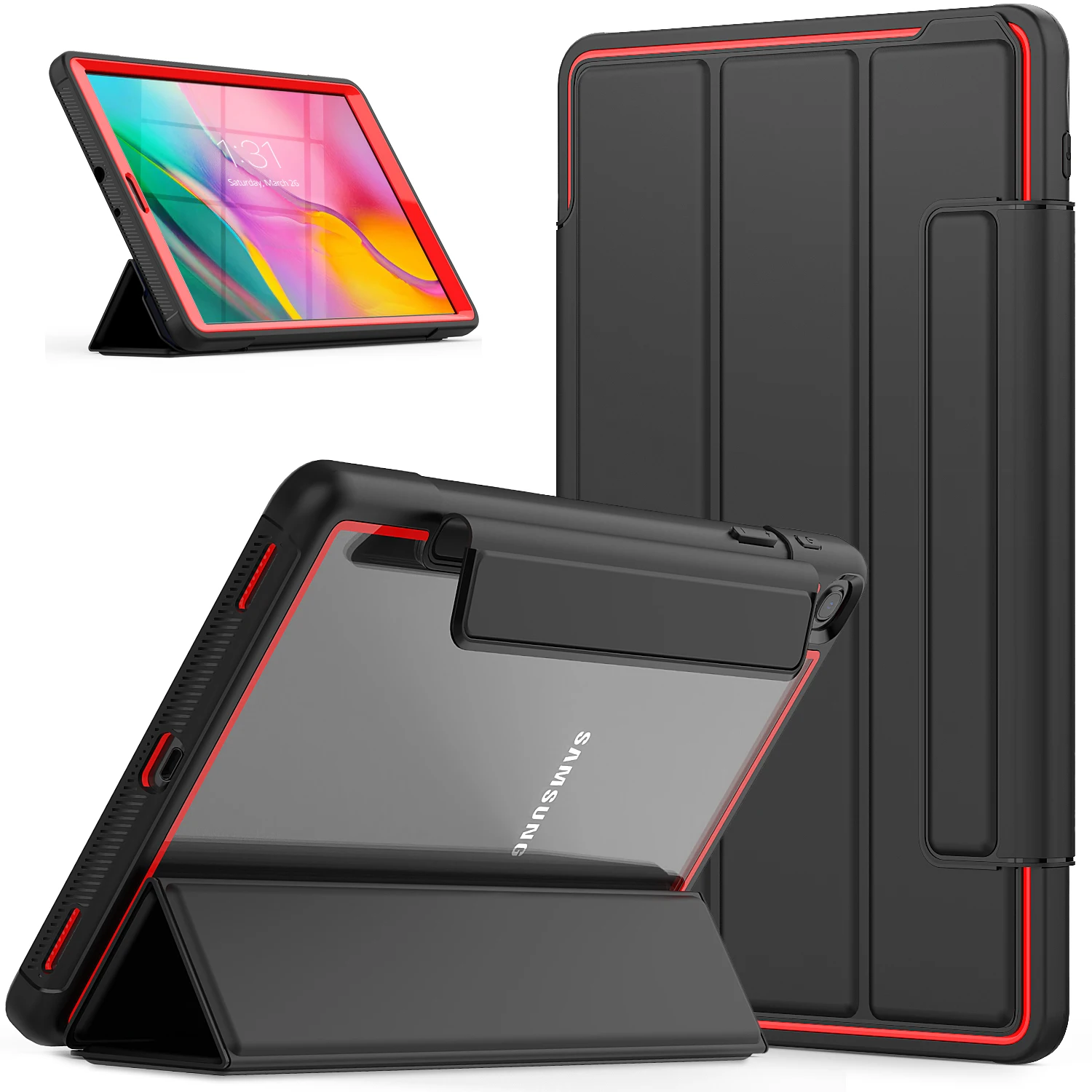 

Умный чехол для Samsung Galaxy Tab A 10 1, чехлы 2019, T510, T515, прозрачная задняя крышка планшета для Samsung Galaxy Tab A7, T500, T505