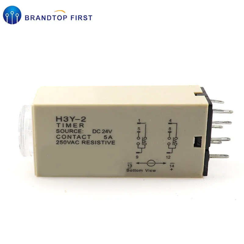 1 комплект реле времени H3Y 2 DC24V DC12V таймер задержки Реле 5A 10M 10S 60M с