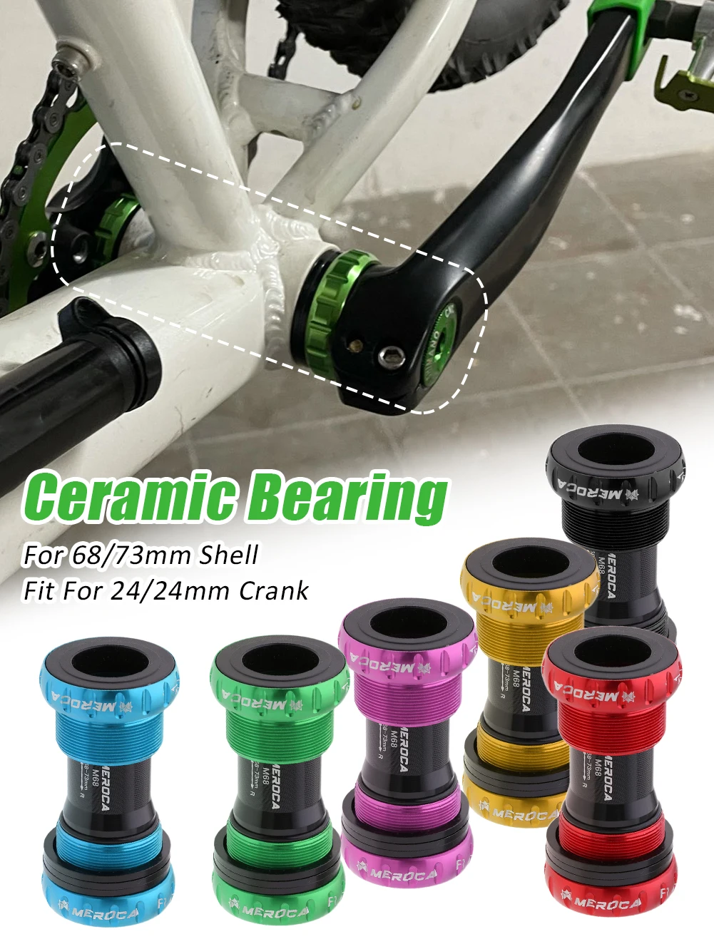

Alloy Double Waterproof BSA 68/73mm Crank Set Axis MTB Hollow Bottom Bracket Threaded BB Cycling Aluminum Bicycle Accessories