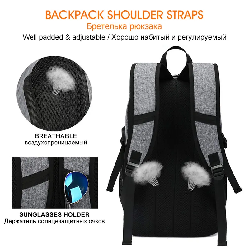 20 35L мужской рюкзак для ноутбука рюкзаки с защитой от кражи дорожный офиса