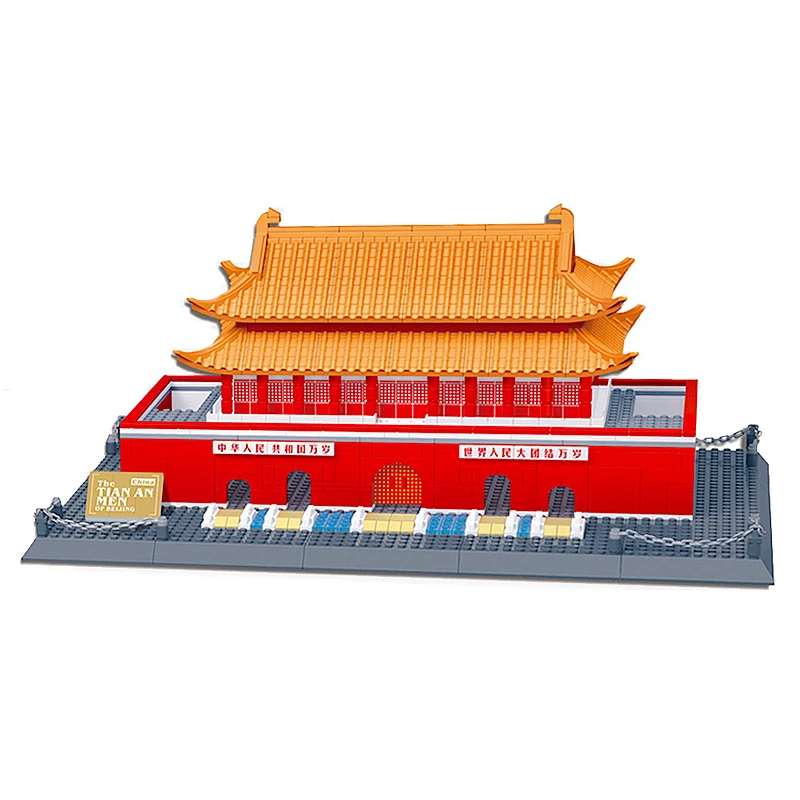 

WanGe city compatible Architecture 5218 758pcs city beijing tian an men building blocks Bricks Toys