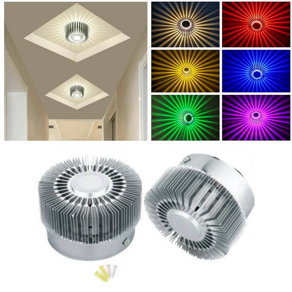 

Sunflower LED Wall Lamp 3W Sunflower Projection Rays Effect Lamp Modern RGB Wall Lights With Remote Control For Indoor Decor