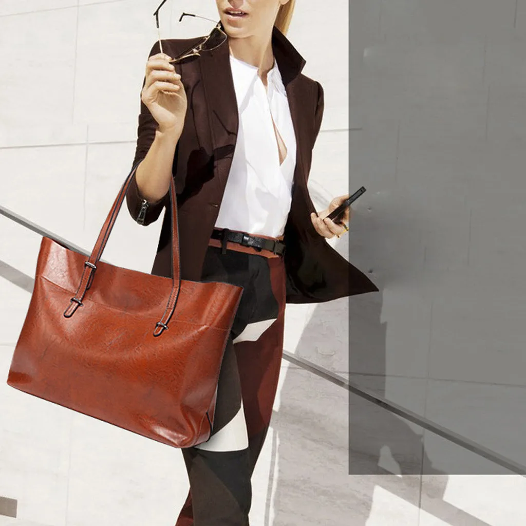 2019 новая Ретро сумка модная Большая вместительная женская сумка-скраб на плечо