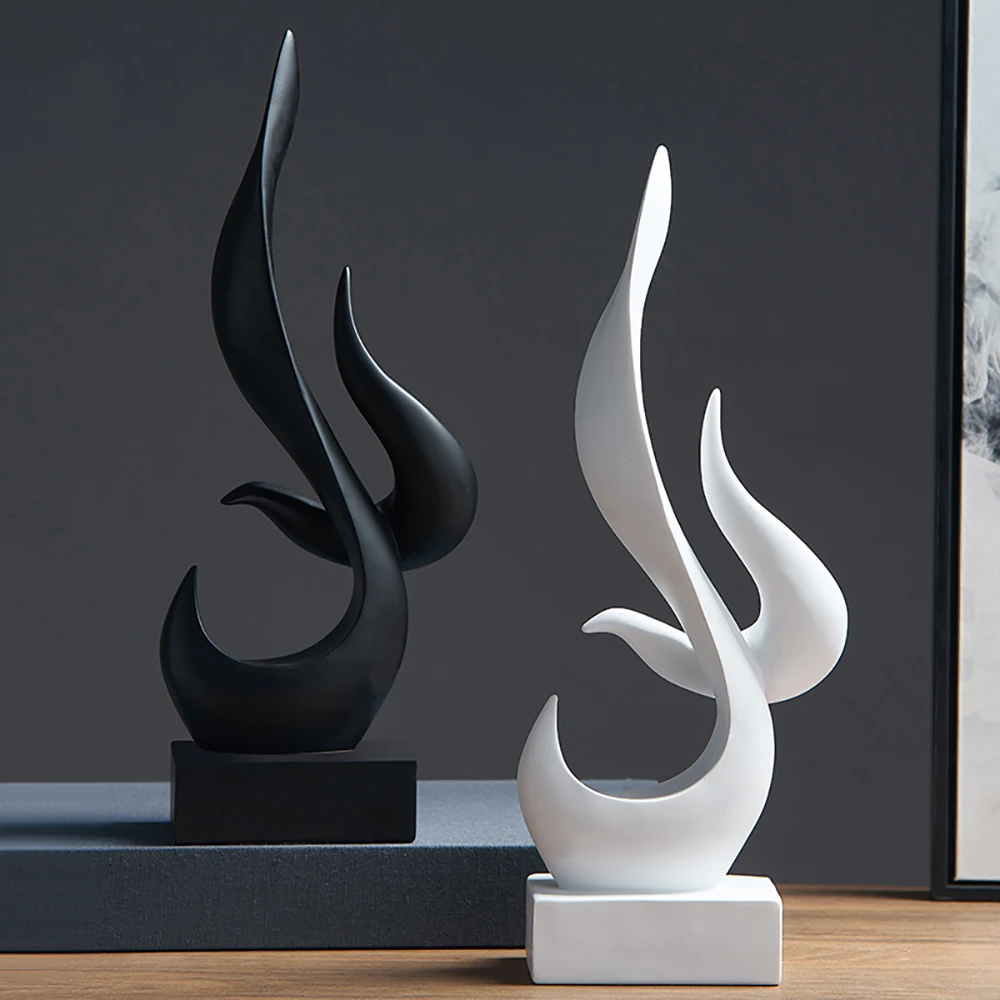 Statues for The Interior Modern Decorative Statue Abstract Flame Bird Sculptures Home Decor Living Room Resin Decoration | Дом и сад