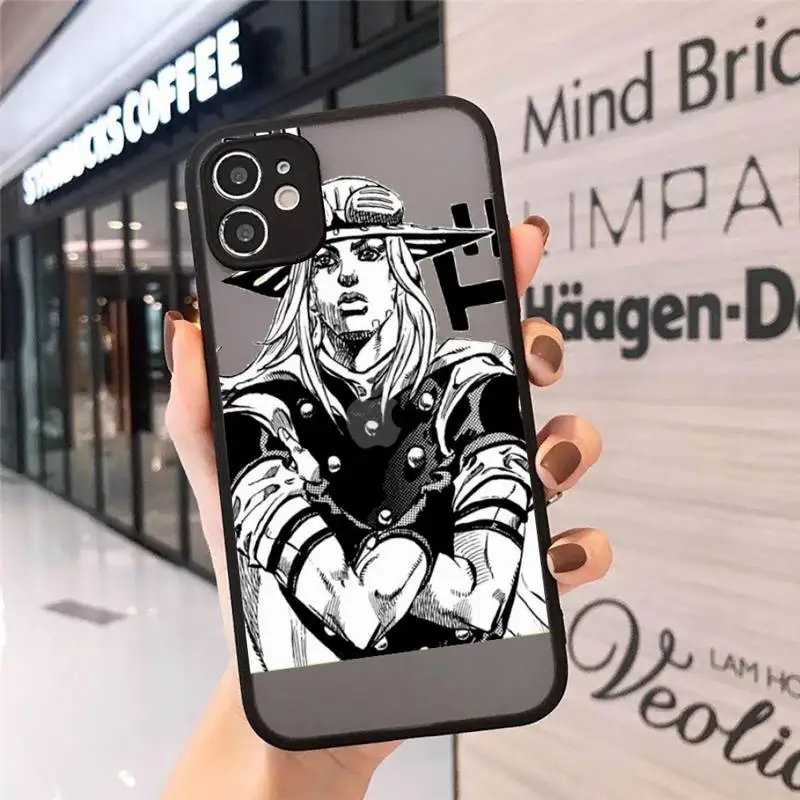 

Anime JoJo Killer Queen Phone Cases matte transparent For iphone 7 8 11 12 plus mini x xs xr pro max cover