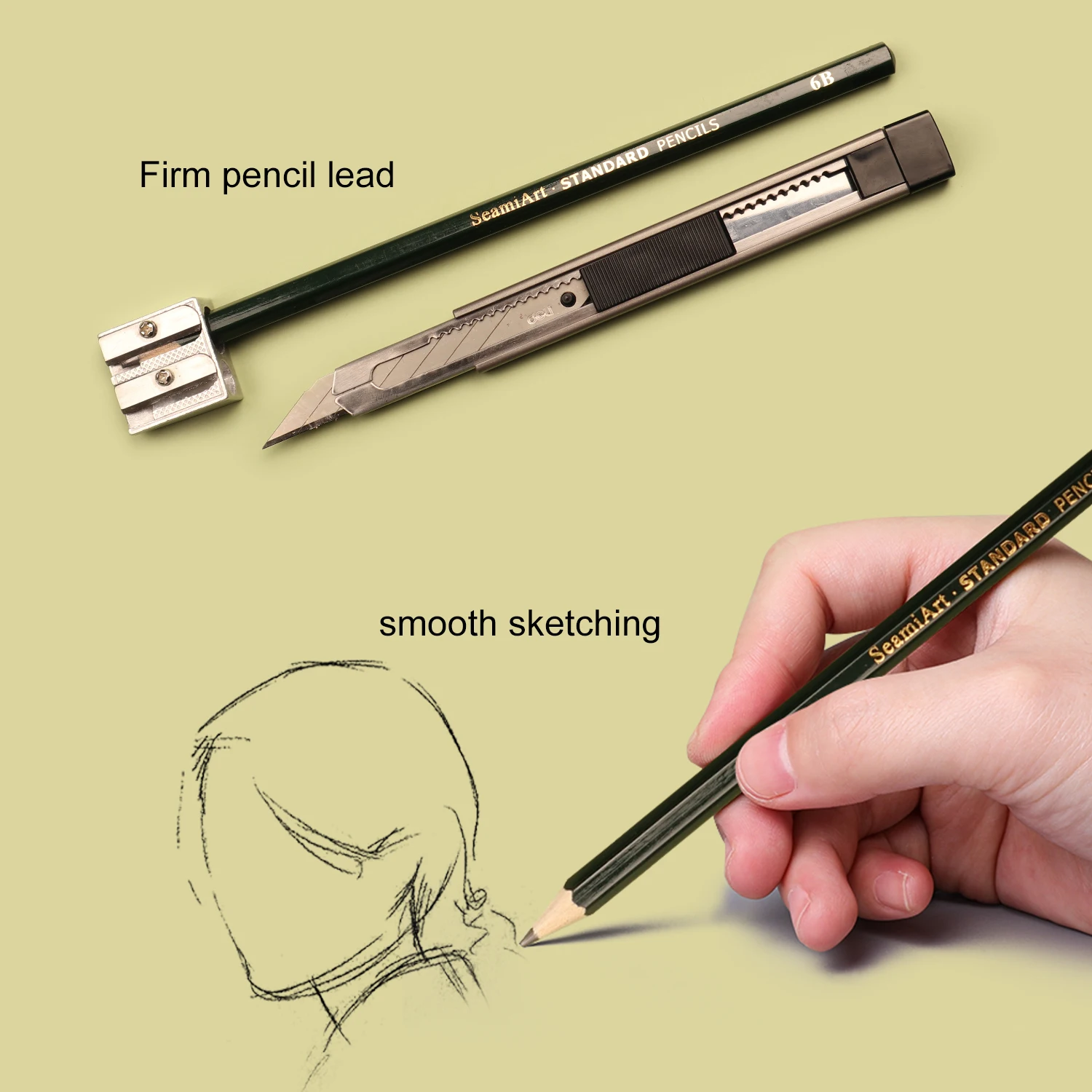 Набор карандашей для рисования SeamiArt 15 шт./компл. дерево товары профессионального
