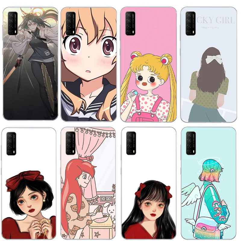 

princess phone Case Honor 9A 9S 9C 9X 8S 8A Pro 8X 8C 10 20S 20 Lite Cover for Huawei p30 p40 Lite E Pro