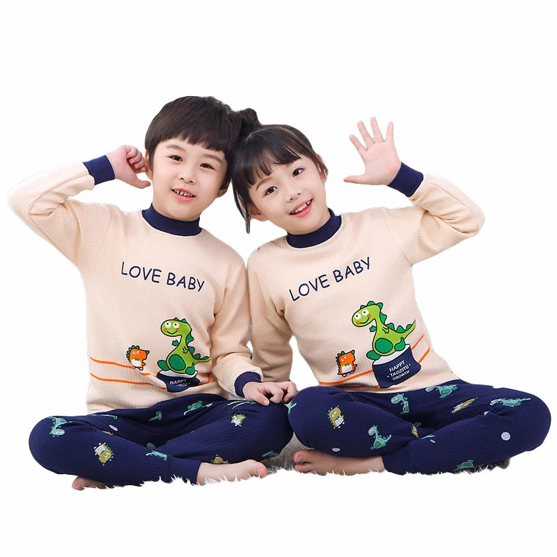 

Winter Kids Thermal Underwear Girls Clothing Sets Boys Pajama Sets Baby Warm Homewear Kids Teens Pajama Sets Children Sleepwear
