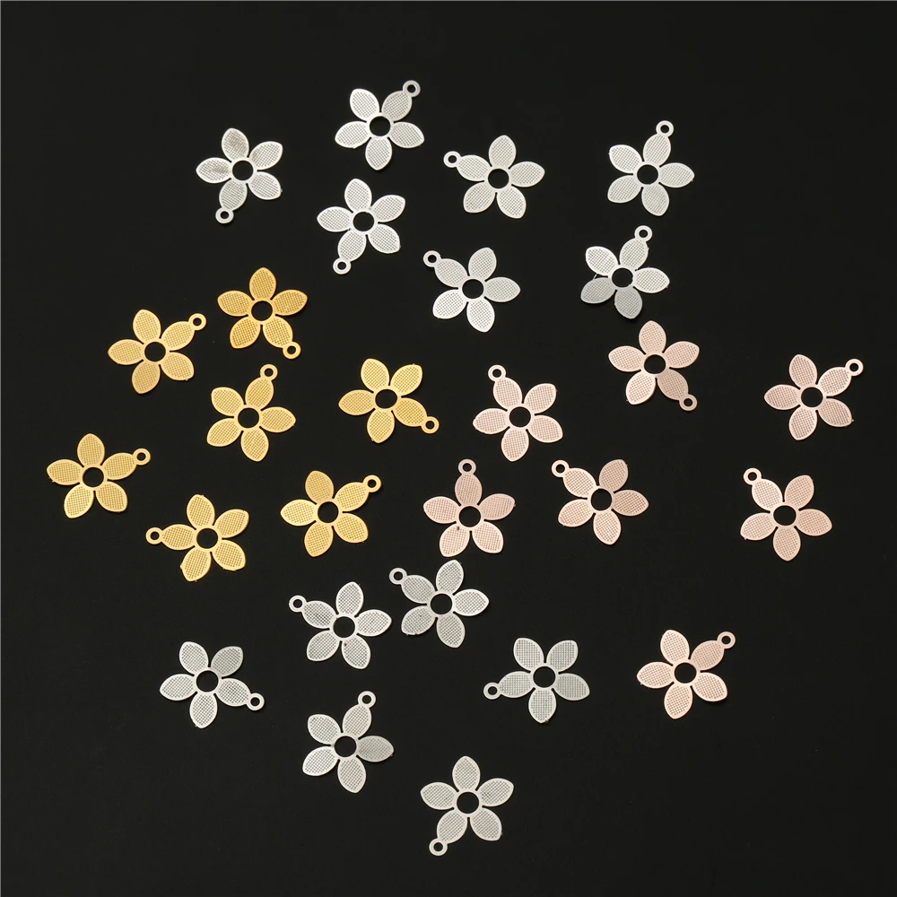 

10 Pcs 9-12mm Hollow Charms Leaf Charm Pendant for Jewelry Making Copper Metal DIY Handmade Bracelet Necklace Earrings Jewelry