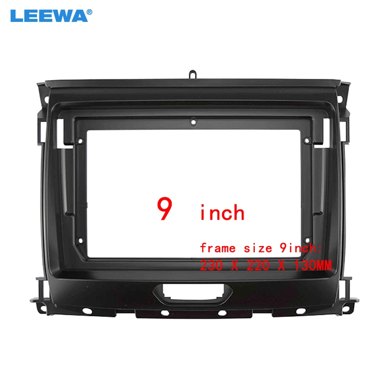 

LEEWA Car Audio 9" Big Screen DVD Fascia Frame Adapter For Ford Ranger 2015+ 2Din Dash Installation Panel Frame Kit #CA6649