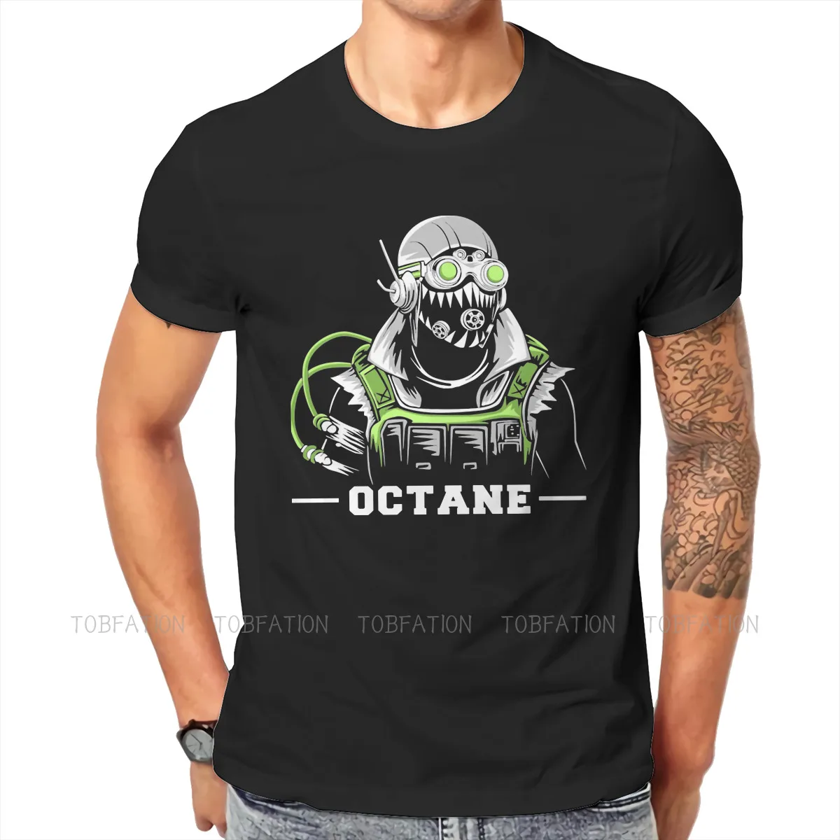

Video Game Character Hipster TShirts Apex Legends Shooter Adventure Male Style Pure Cotton Tops T Shirt O Neck Oversized