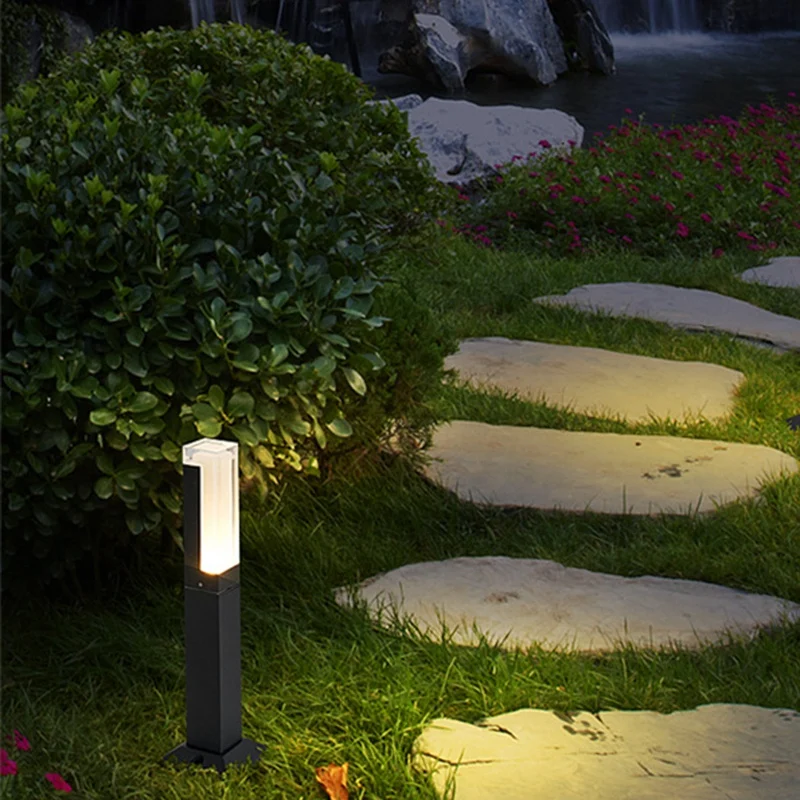 

Waterproof Led Garden Lawn Lamp Modern Aluminum Pillar Light Outdoor Courtyard Villa Landscape Lawn Bollards Light