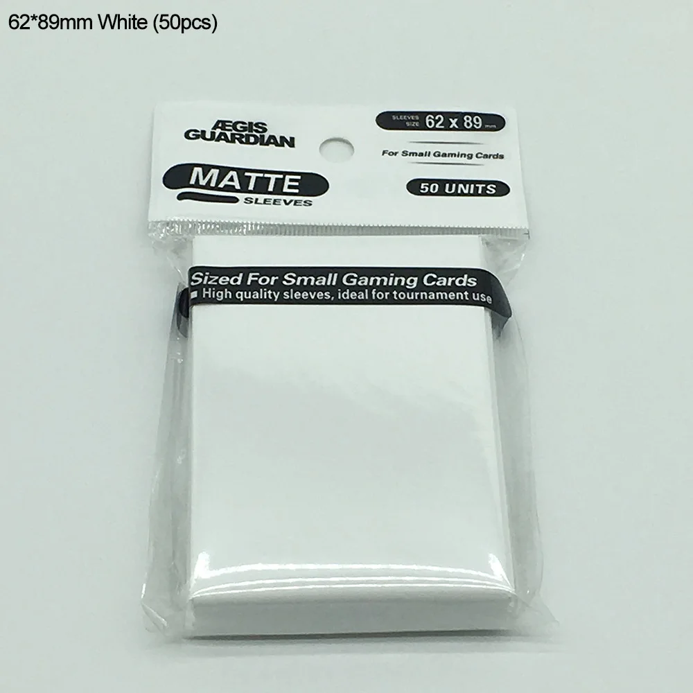 62x89 White (50ps) Матовый маленький размер(62X89 мм), палубная карта, защита для карт Yu Gi Oh, маленький размер, рукава для карт Yu-Gi-Oh - Цвет: 62x89 White (50ps)