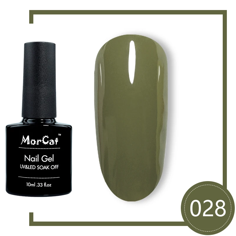 Гель-лак для ногтей MorCat зеленая серия цветовая полировка желтая основа